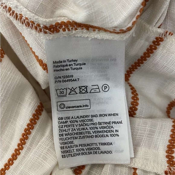 Label of Graded Goods H&M Womens Blouse Size 10 Beige Boho Bell Sleeve Top - Picture 6 of 7